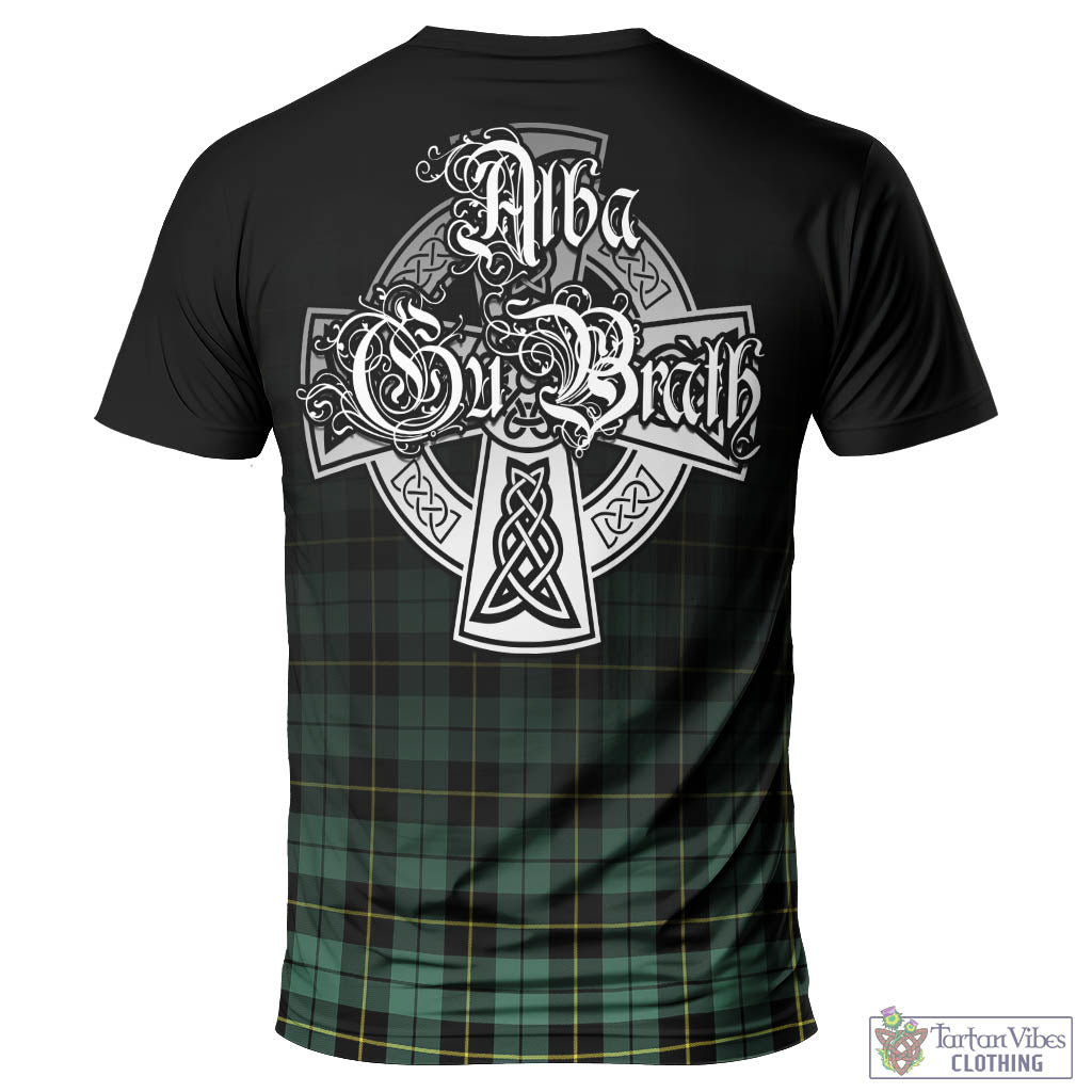 Tartan Vibes Clothing Wallace Hunting Ancient Tartan T-Shirt Featuring Alba Gu Brath Family Crest Celtic Inspired