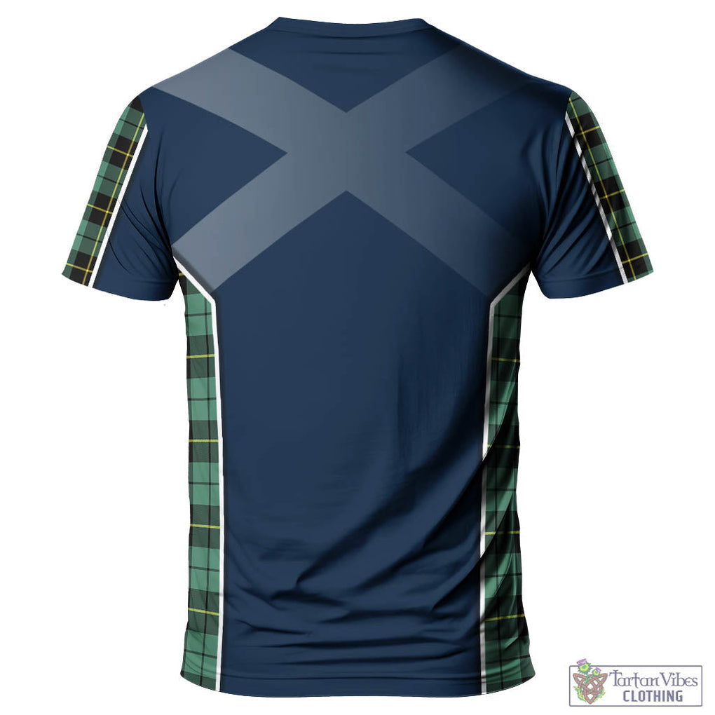 Tartan Vibes Clothing Wallace Hunting Ancient Tartan T-Shirt with Family Crest and Scottish Thistle Vibes Sport Style