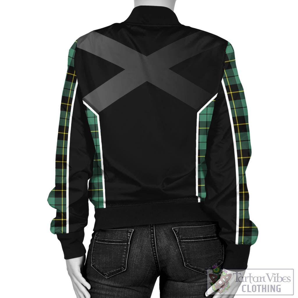 Tartan Vibes Clothing Wallace Hunting Ancient Tartan Bomber Jacket with Family Crest and Scottish Thistle Vibes Sport Style