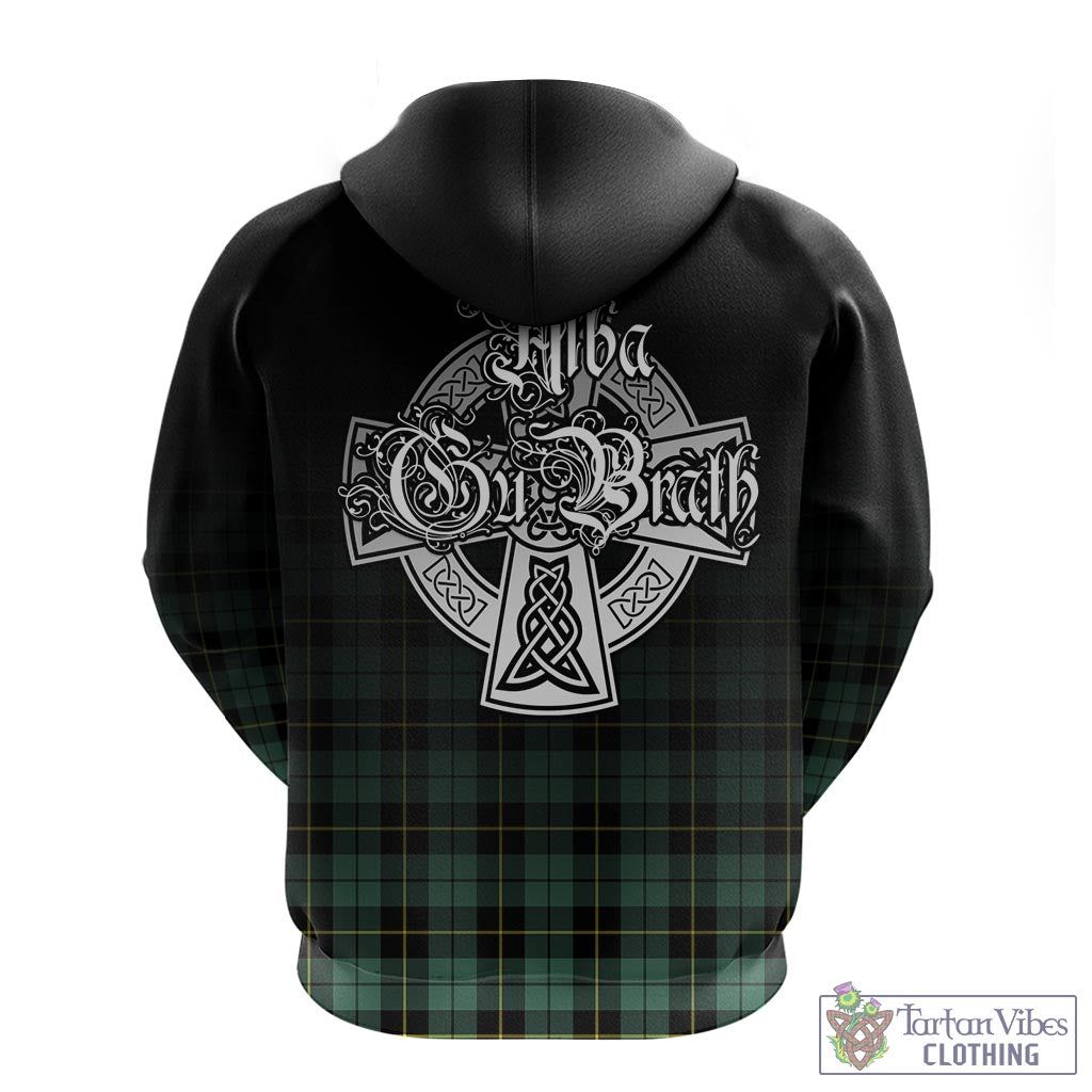 Tartan Vibes Clothing Wallace Hunting Ancient Tartan Hoodie Featuring Alba Gu Brath Family Crest Celtic Inspired