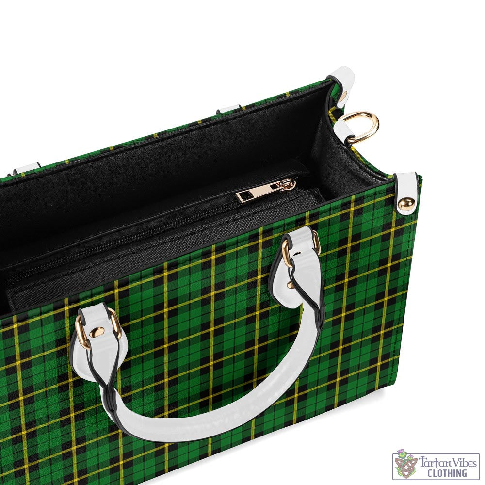 Tartan Vibes Clothing Wallace Hunting Green Tartan Luxury Leather Handbags