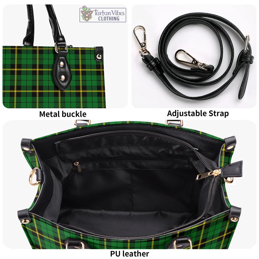 Tartan Vibes Clothing Wallace Hunting Green Tartan Luxury Leather Handbags