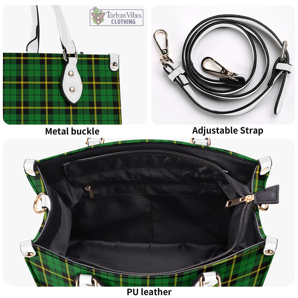 Tartan Vibes Clothing Wallace Hunting Green Tartan Luxury Leather Handbags