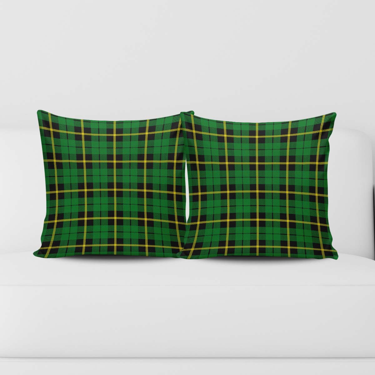 Wallace Hunting Green Tartan Pillow Cover Square Pillow Cover - Tartanvibesclothing