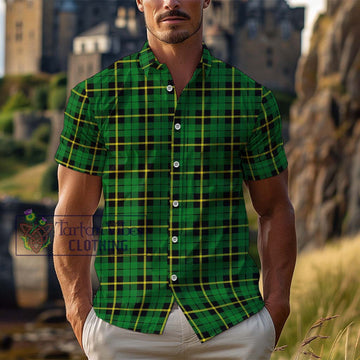 Wallace Hunting Green Tartan Cotton Hawaiian Shirt