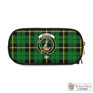 Wallace Hunting Green Tartan Pen and Pencil Case with Family Crest