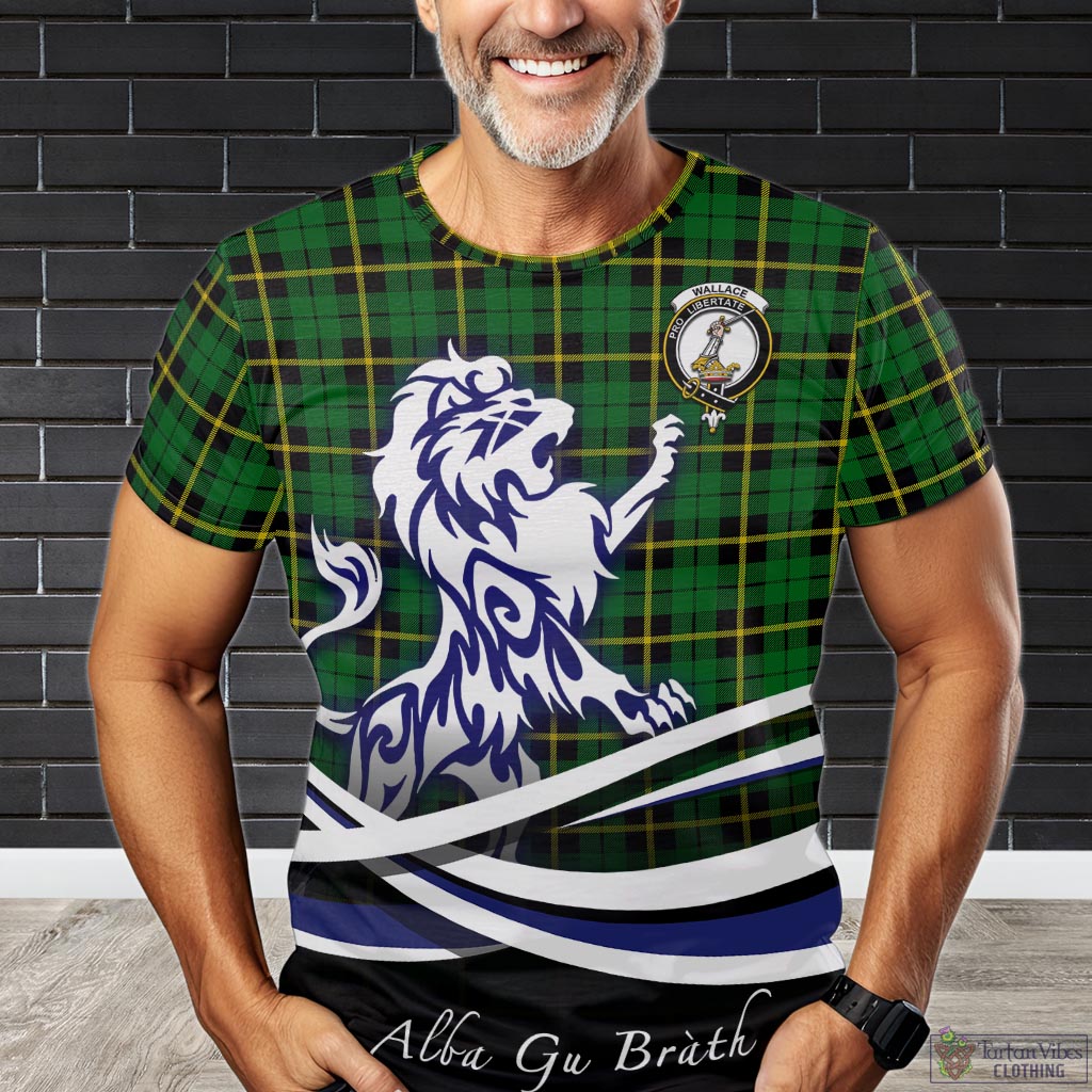 wallace-hunting-green-tartan-t-shirt-with-alba-gu-brath-regal-lion-emblem