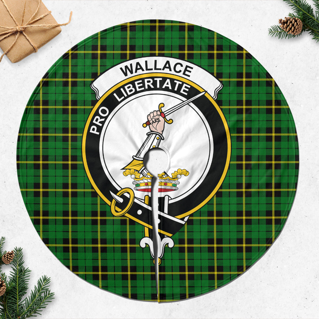 wallace-hunting-green-tartan-christmas-tree-skirt-with-family-crest