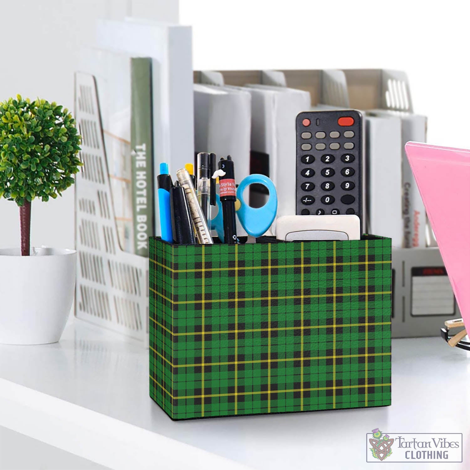 Tartan Vibes Clothing Wallace Hunting Green Tartan Pen Holder