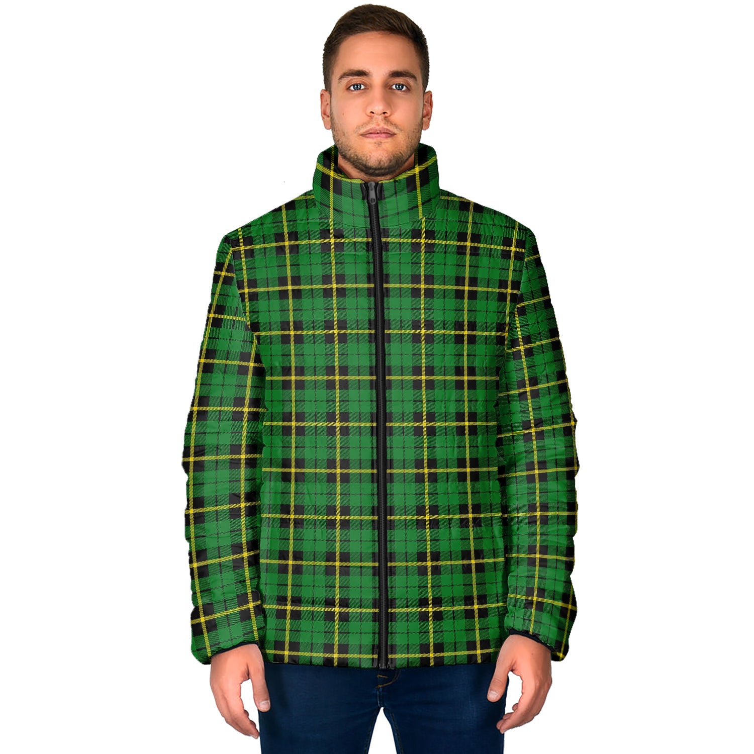 Wallace Hunting Green Tartan Padded Jacket - Tartan Vibes Clothing