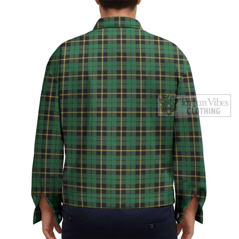 Wallace Hunting Green Tartan Unisex Lapel Cotton Jacket - Tartan Vibes Clothing