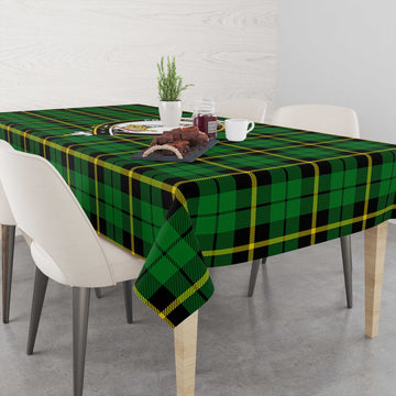 Wallace Hunting Green Tartan Tablecloth with Family Crest