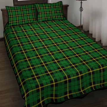 Wallace Hunting Green Tartan Quilt Bed Set