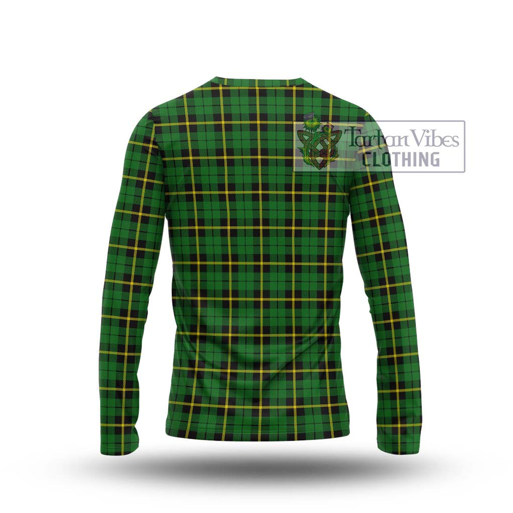 Wallace Hunting Green Tartan Long Sleeve T-Shirt with Family Crest DNA In Me Style - Tartanvibesclothing Shop