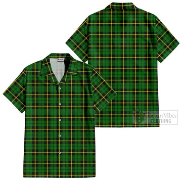 Wallace Hunting Green Tartan Cotton Hawaiian Shirt