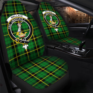 Wallace Hunting Green Tartan Car Seat Cover with Family Crest