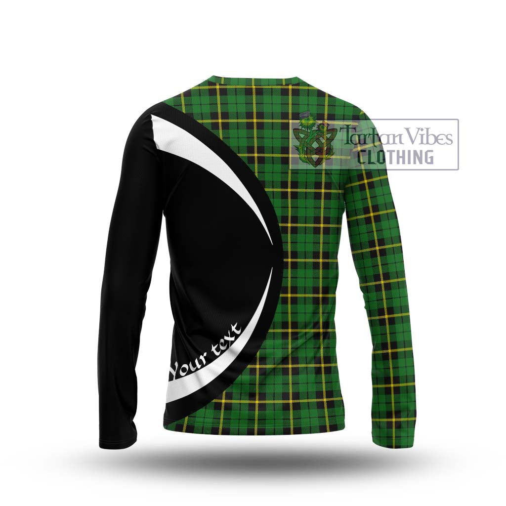 Wallace Hunting Green Tartan Long Sleeve T-Shirt with Family Crest Circle Style - Tartan Vibes Clothing