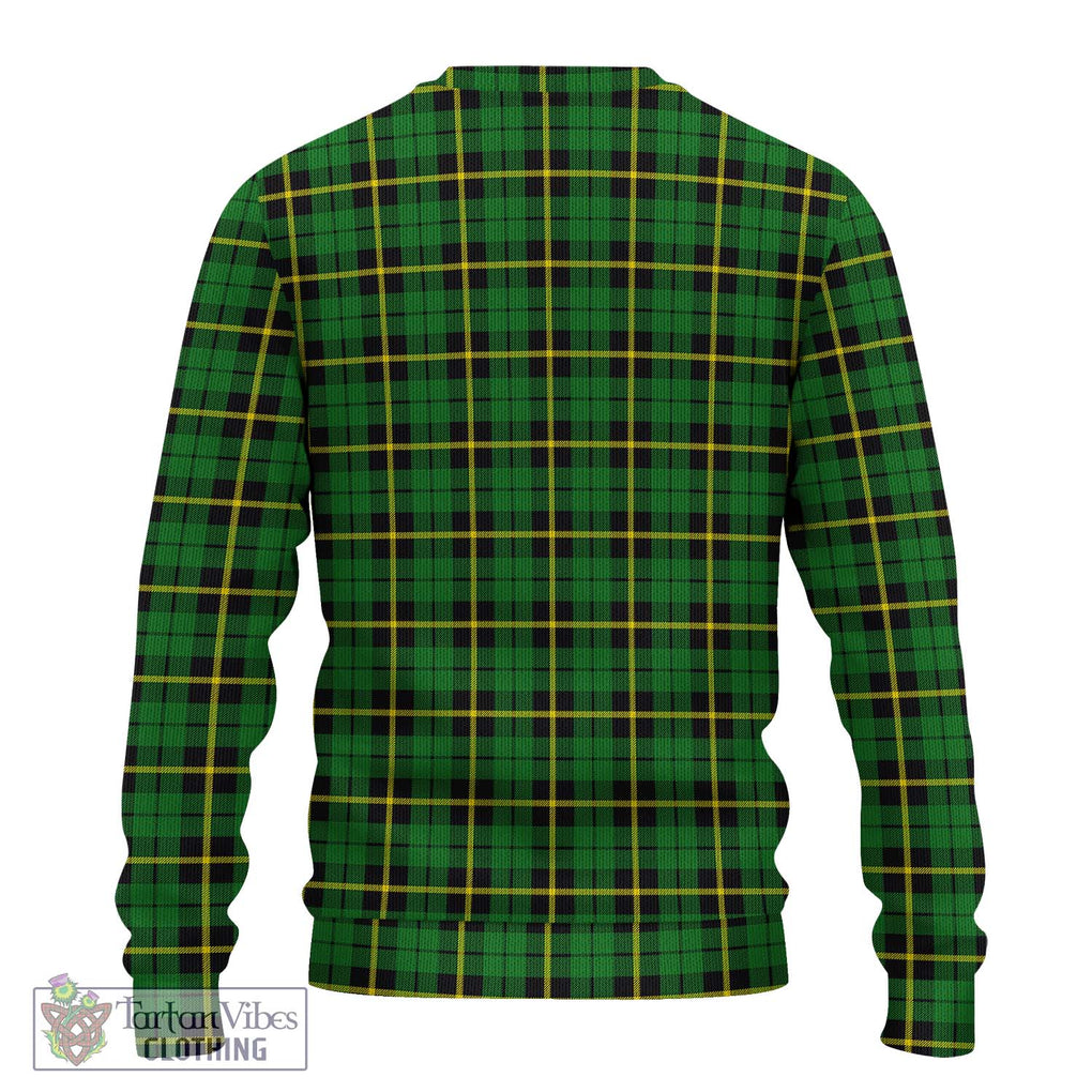 Wallace Hunting Green Tartan Knitted Sweater with Family Crest DNA In Me Style - Tartanvibesclothing Shop