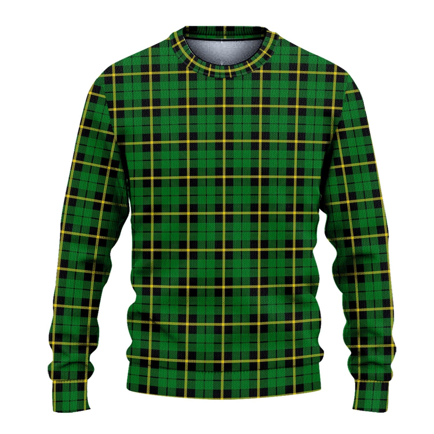 Wallace Hunting Green Tartan Knitted Sweater - Tartanvibesclothing