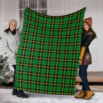 Wallace Hunting Green Tartan Blanket