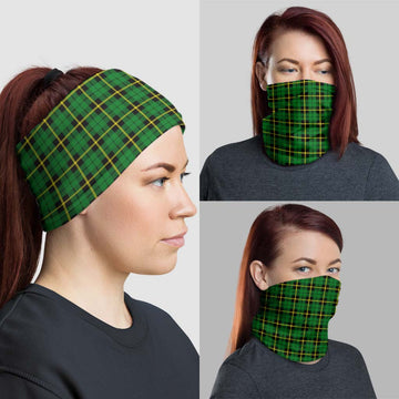 Wallace Hunting Green Tartan Neck Gaiters, Tartan Bandanas, Tartan Head Band