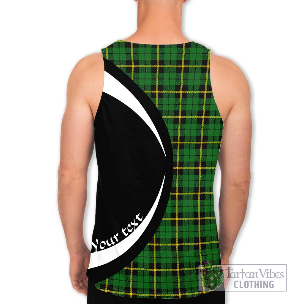 Wallace Hunting Green Tartan Men's Tank Top with Family Crest Circle Style - Tartan Vibes Clothing