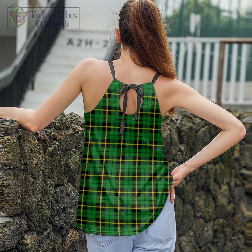 Tartan Vibes Clothing Wallace Hunting Green Tartan Loose Halter Neck Camisole