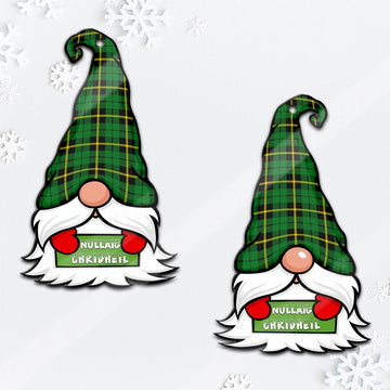 Wallace Hunting Green Gnome Christmas Ornament with His Tartan Christmas Hat