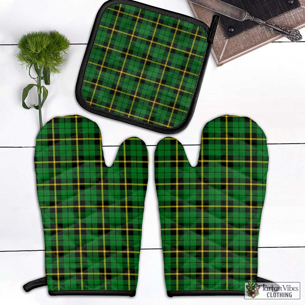 Wallace Hunting Green Tartan Combo Oven Mitt & Pot-Holder Combo 1 Oven Mitt & 1 Pot-Holder Black - Tartan Vibes Clothing