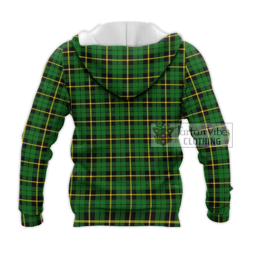 Wallace Hunting Green Tartan Knitted Hoodie with Family Crest DNA In Me Style - Tartanvibesclothing Shop