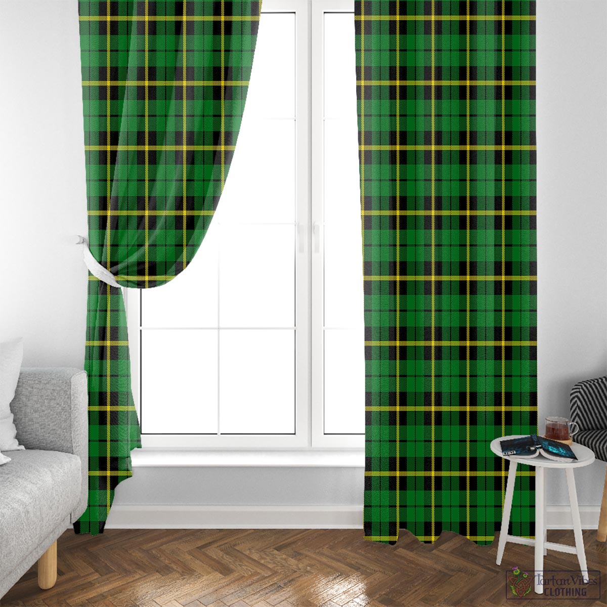 Wallace Hunting Green Tartan Window Curtain