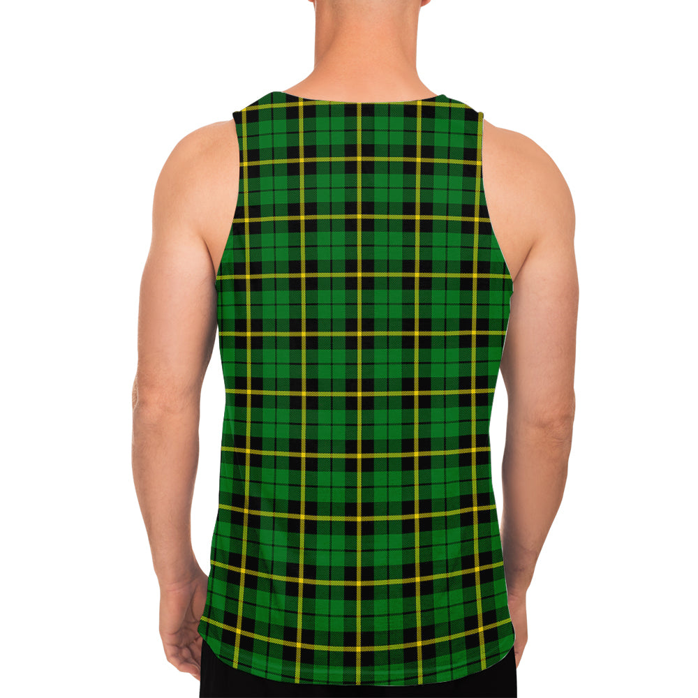 wallace-hunting-green-tartan-mens-tank-top-with-family-crest