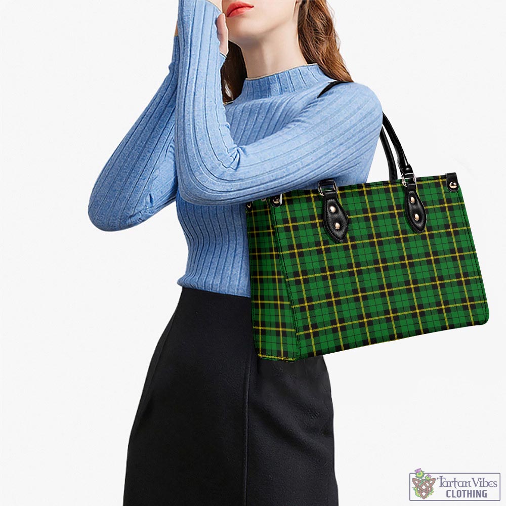 Tartan Vibes Clothing Wallace Hunting Green Tartan Luxury Leather Handbags