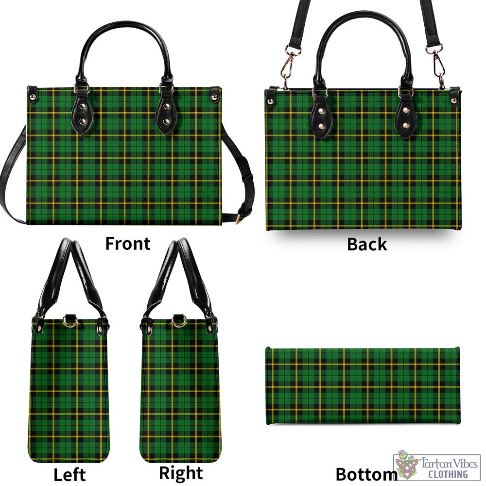 Tartan Vibes Clothing Wallace Hunting Green Tartan Luxury Leather Handbags