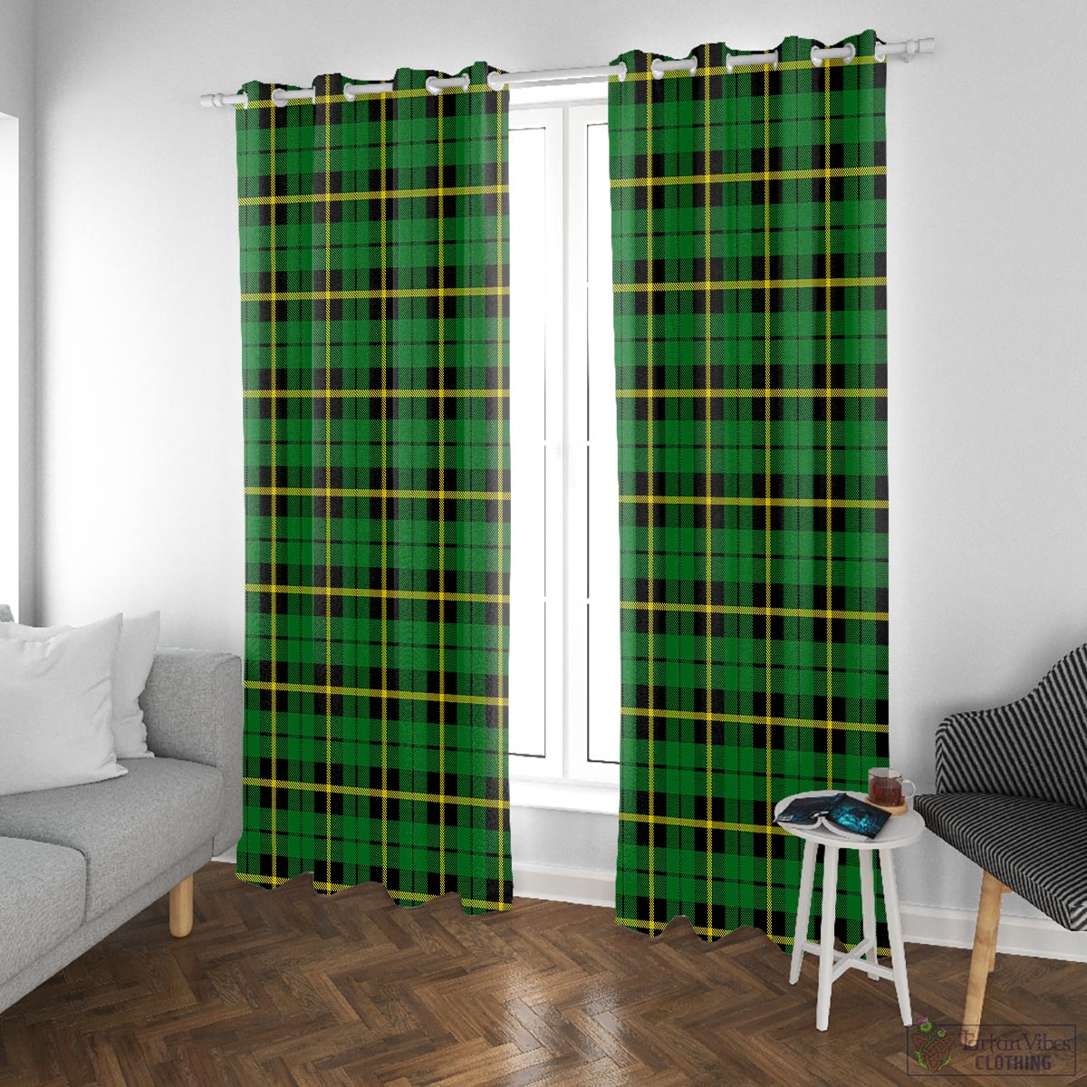 Wallace Hunting Green Tartan Window Curtain