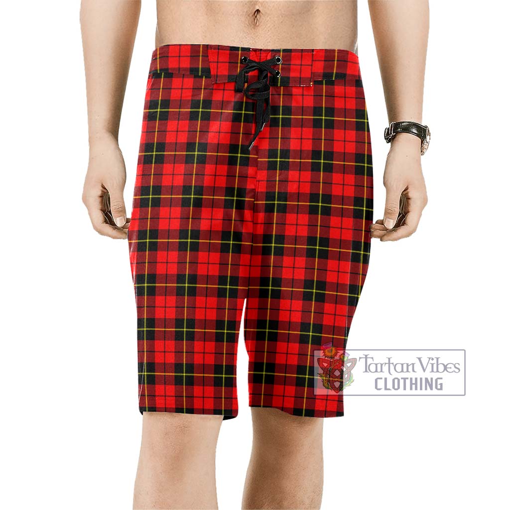 Wallace Hunting Red Tartan Men's Board Shorts Men - Tartan Vibes Clothing