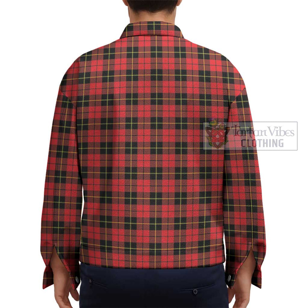 Wallace Hunting Red Tartan Unisex Lapel Cotton Jacket - Tartan Vibes Clothing