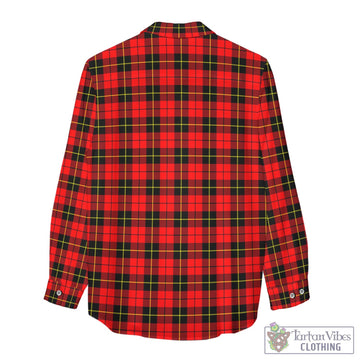 Wallace Hunting Red Tartan Women's Casual Shirt with Family Crest