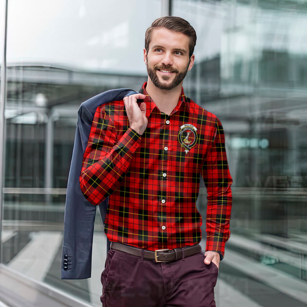 wallace-hunting-red-tartan-long-sleeve-button-up-shirt-with-family-crest