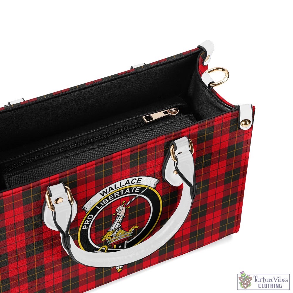 Tartan Vibes Clothing Wallace Weathered Tartan Luxury Leather Handbags with Family Crest