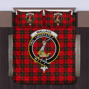 Wallace Weathered Tartan Quilt Bed Set with Family Crest