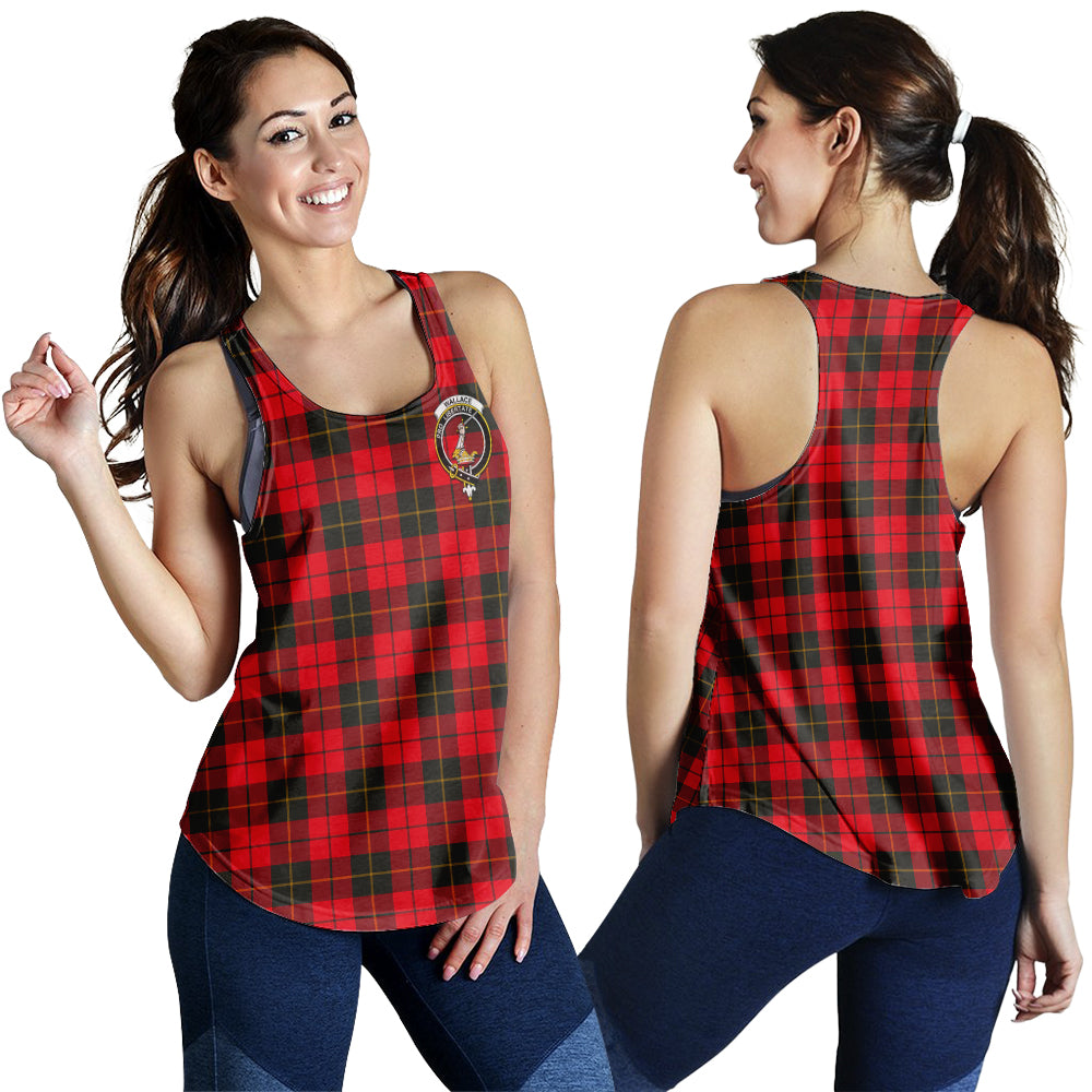 wallace-weathered-tartan-women-racerback-tanks-with-family-crest