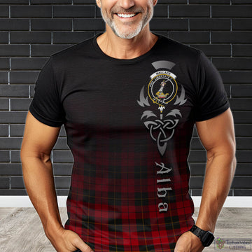 Wallace Weathered Tartan T-Shirt Featuring Alba Gu Brath Family Crest Celtic Inspired