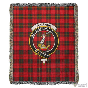 Wallace Weathered Tartan Woven Blanket with Family Crest