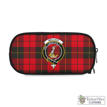 Wallace Weathered Tartan Pen and Pencil Case with Family Crest