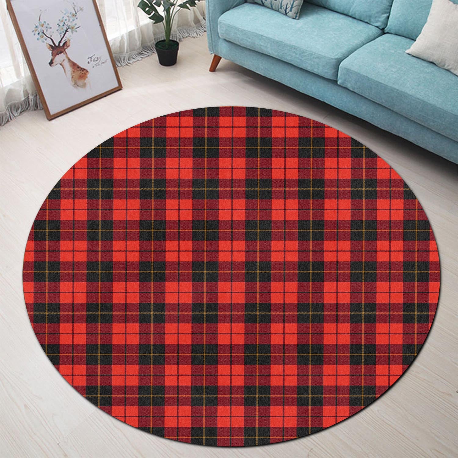 wallace-weathered-tartan-round-rug