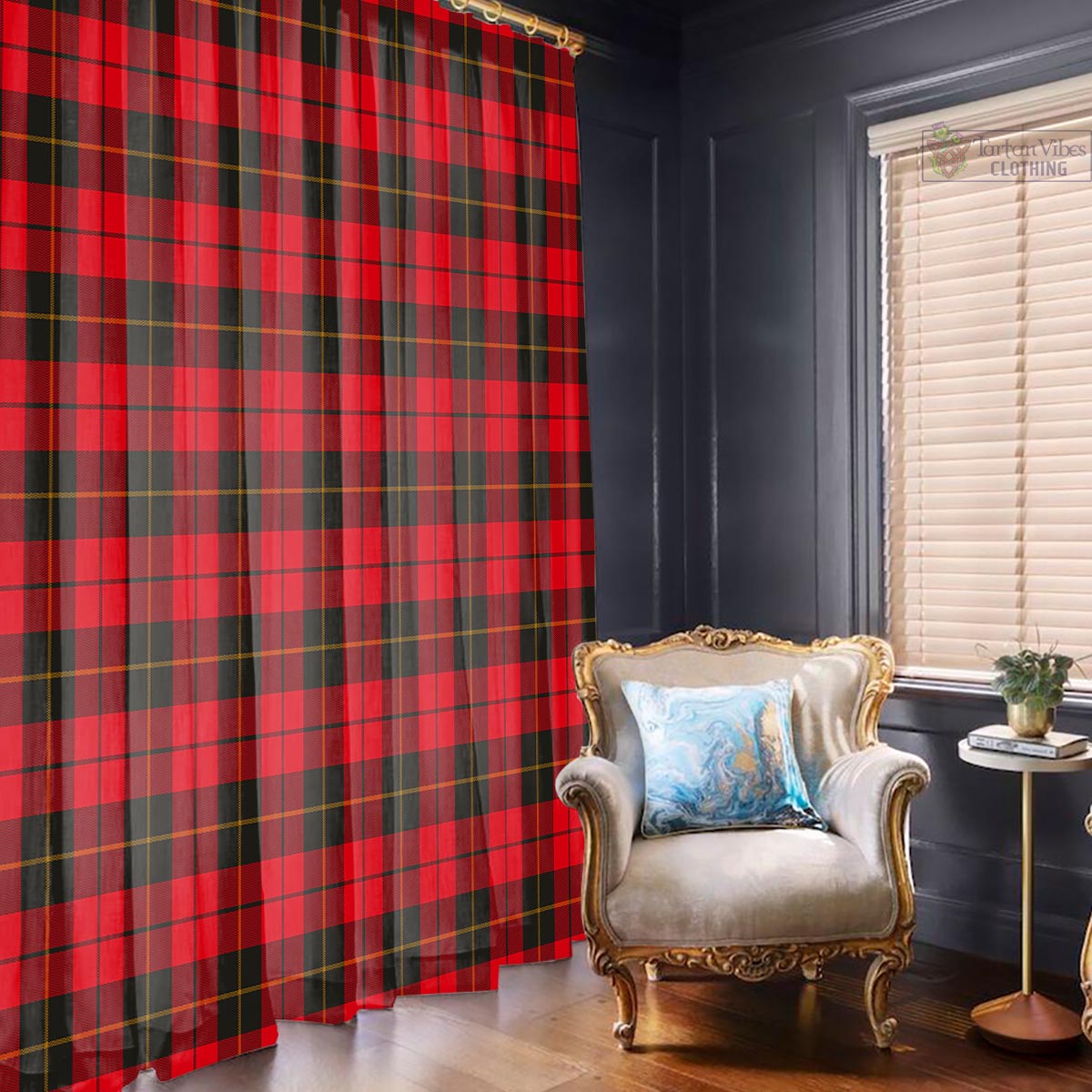 Wallace Weathered Tartan Window Curtain