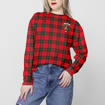 Wallace Weathered Tartan Sweatshirt with Family Crest