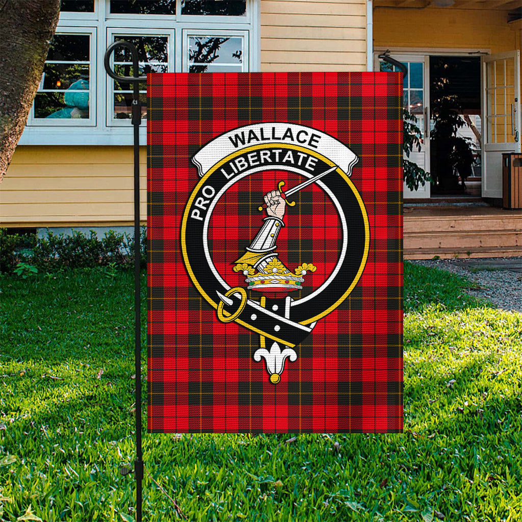 Wallace Weathered Tartan Flag with Family Crest - Tartan Vibes Clothing