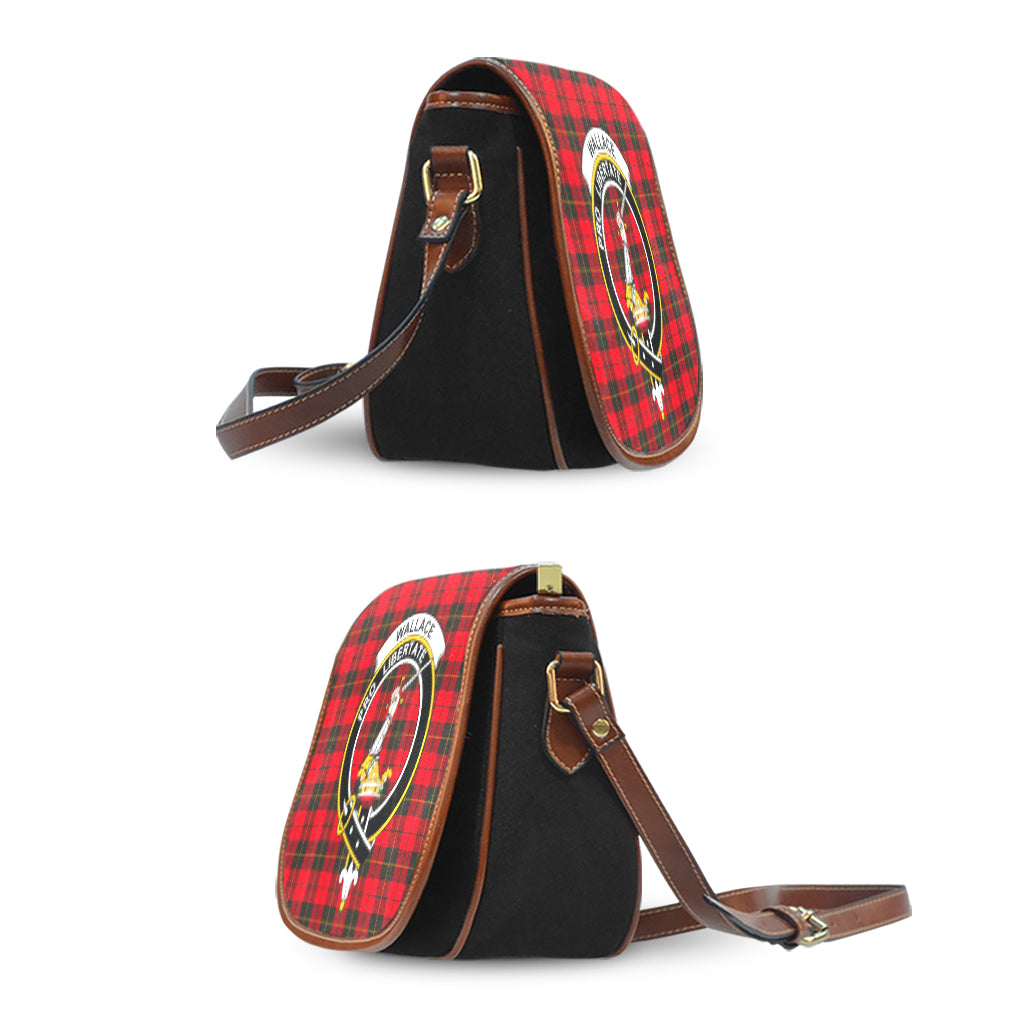 wallace-weathered-tartan-saddle-bag-with-family-crest